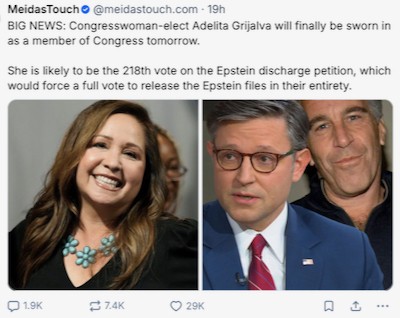 trump corruption epstein files mike johnson lies john thune is weak republican senate majority leader