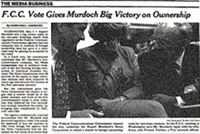 rupert murdoch wins again changes fcc rules by manipulating public opinion to vote for politicians he favors so he can get them to give him all kinds of government favors